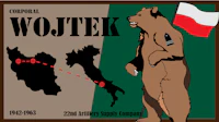 an image of a bear holding a flag and a flag
